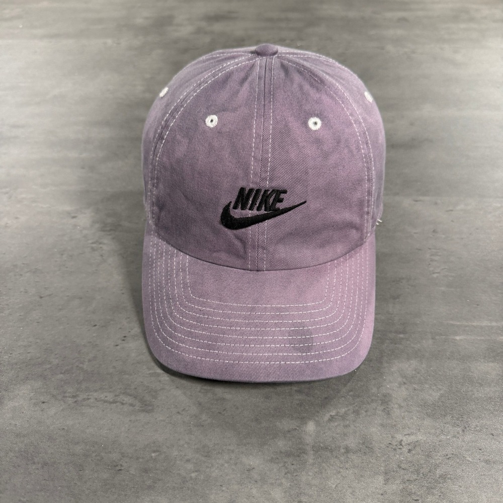 Nike Heritage86 Adjustable Hat Gray Purple Faded Swoosh‎ Logo Baseball Cap 1Size